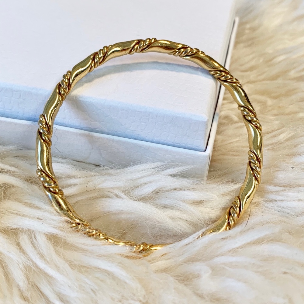 Vintage “Twisted Gold Bangle Bracelet”
